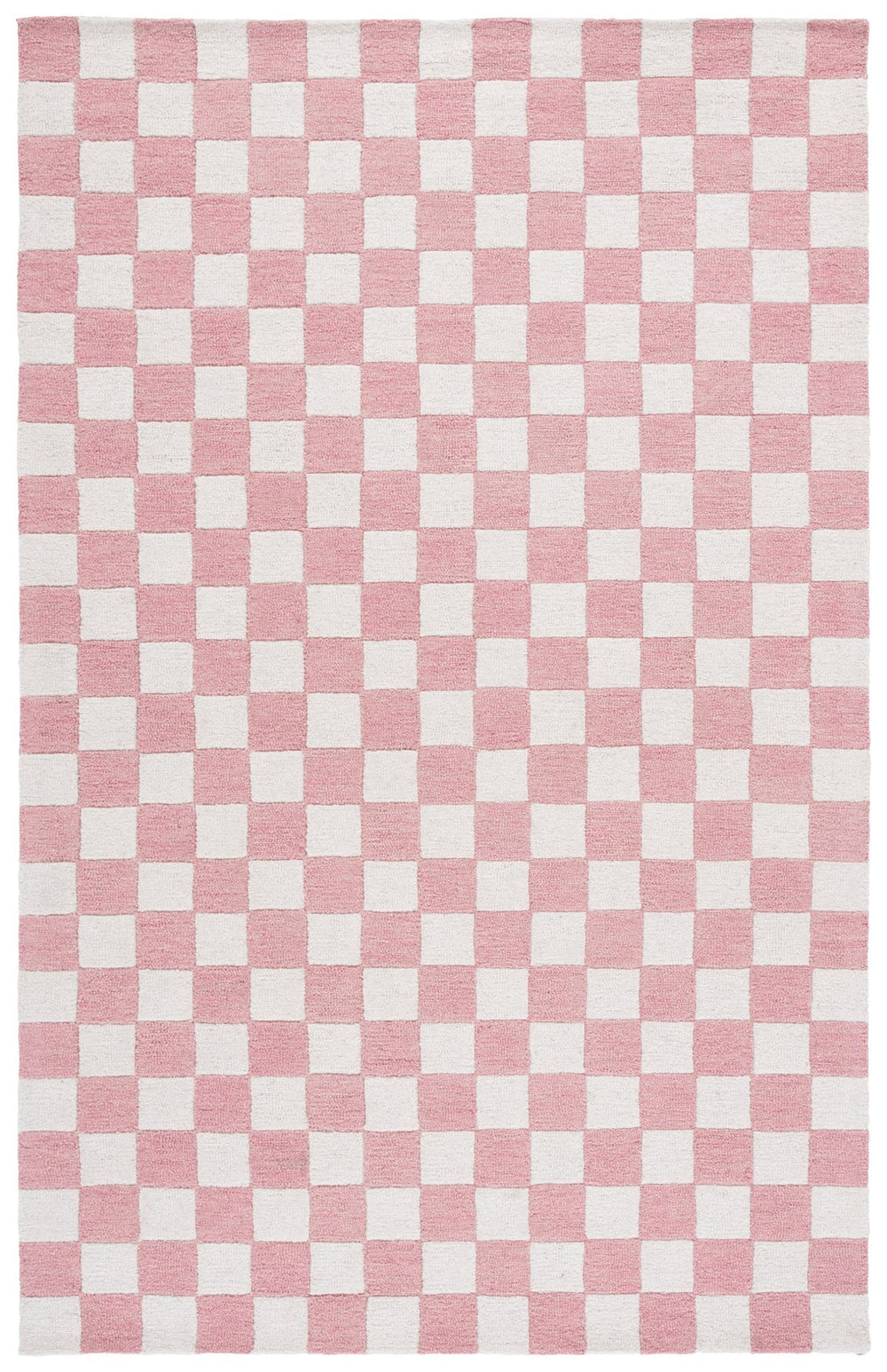 Safavieh Ebony Luxurious Gold And Ivory Checkered Area Rug - Hand-tufted Comfort For Elegant Home Décor Pink ,Ivory 80% Wool,20% Cotton Ebn175u-3