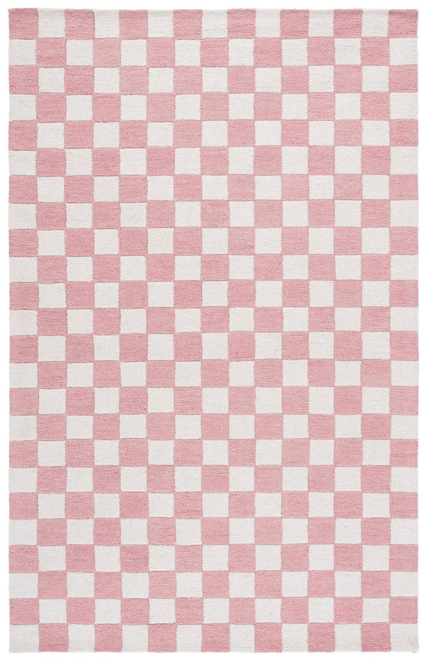 Safavieh Ebony Luxurious Gold And Ivory Checkered Area Rug - Hand-tufted Comfort For Elegant Home Décor Pink ,Ivory 80% Wool,20% Cotton Ebn175u-3