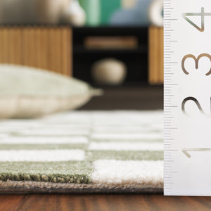 Safavieh Ebony 175y Green Ivory Green ,Ivory 80% Wool,20% Cotton Ebn175y-4