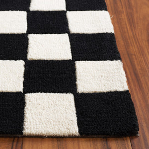 Safavieh Ebony 175z Black Ivory Black ,Ivory 80% Wool,20% Cotton Ebn175z-6sq