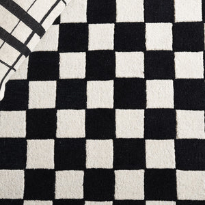Safavieh Ebony 175z Black Ivory Black ,Ivory 80% Wool,20% Cotton Ebn175z-6sq