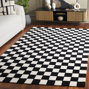 Safavieh Ebony 175z Black Ivory Black ,Ivory 80% Wool,20% Cotton Ebn175z-6sq