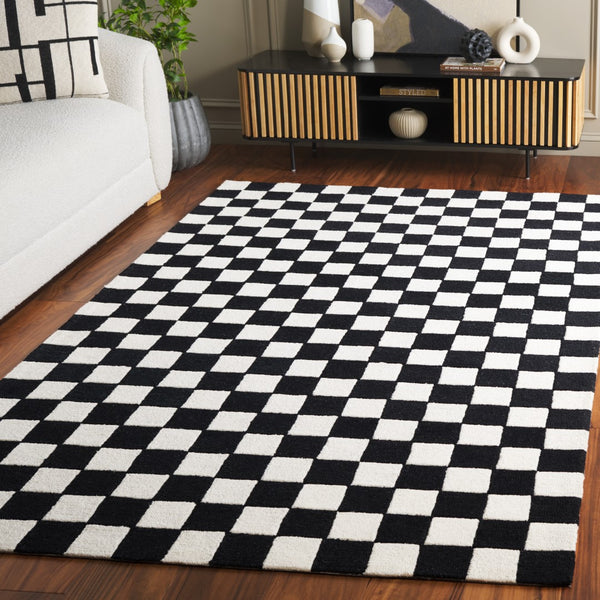 Safavieh Ebony 175z Black Ivory Black ,Ivory 80% Wool,20% Cotton Ebn175z-6sq