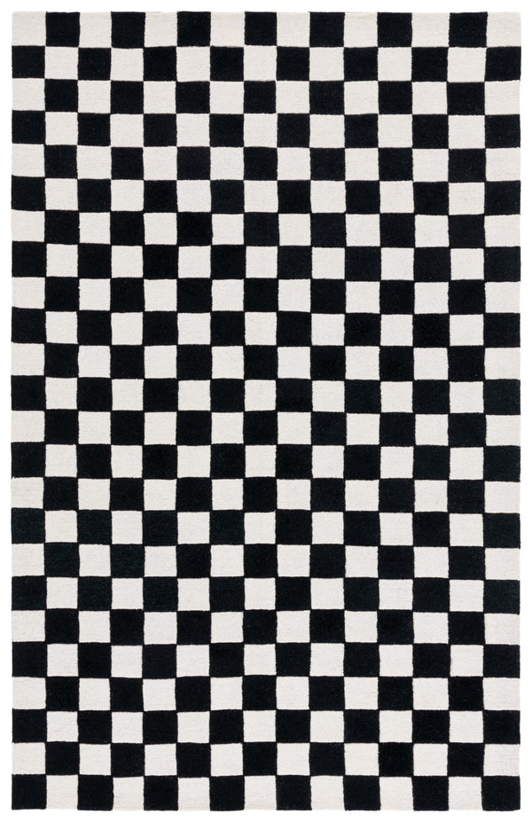 Safavieh Ebony 175z Black Ivory Black ,Ivory 80% Wool,20% Cotton Ebn175z-6sq