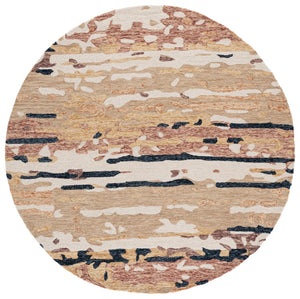 Safavieh Ebony Hand‑Tufted Wool-Cotton Floral Rug In Beige And Rust — Timeless, Low‑Pile Comfort And Durability 4'-0" x 6'-0" EBN176B-4
