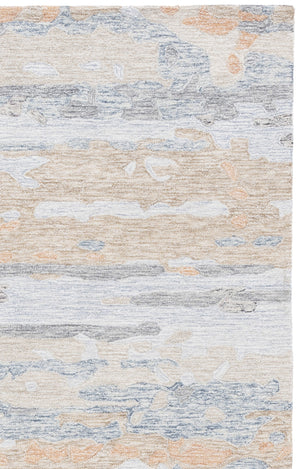 Safavieh Ebony Hand-Tufted Floral Area Rug In Grey And Rust — Wool-Cotton Blend, Low-Profile Modern Accent 6'-0" x 6'-0" EBN176F-6SQ