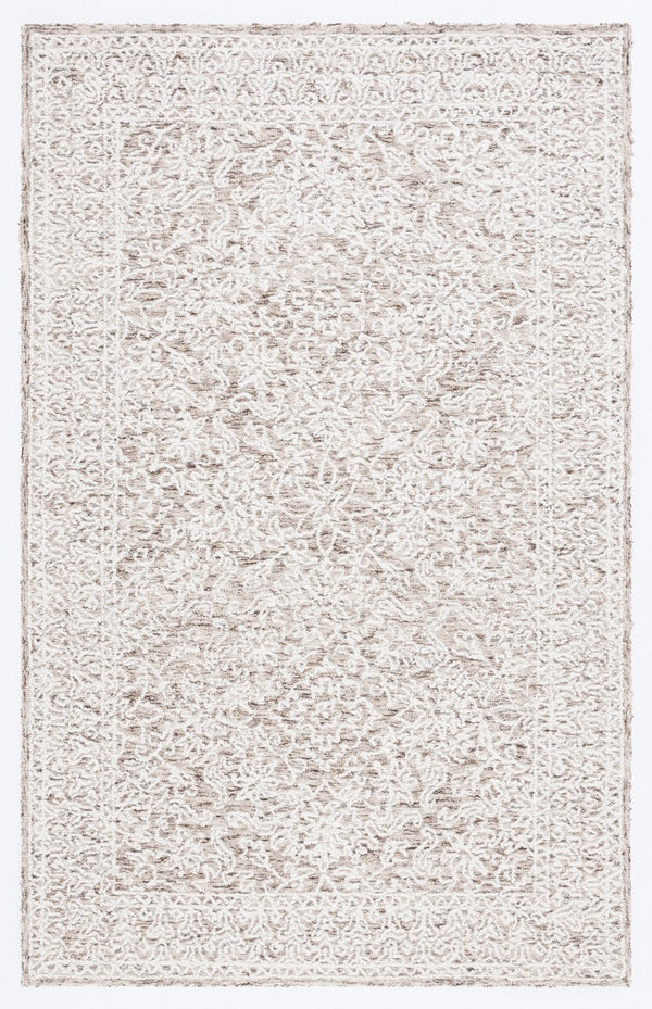 Safavieh Ebony 202 Hand Tufted Traditional Rug Brown / Ivory 4' x 6'