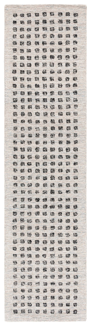 Safavieh Ebony 203 Checkered Hand Tufted Modern Rug Beige / Black 2'-3" x 9'