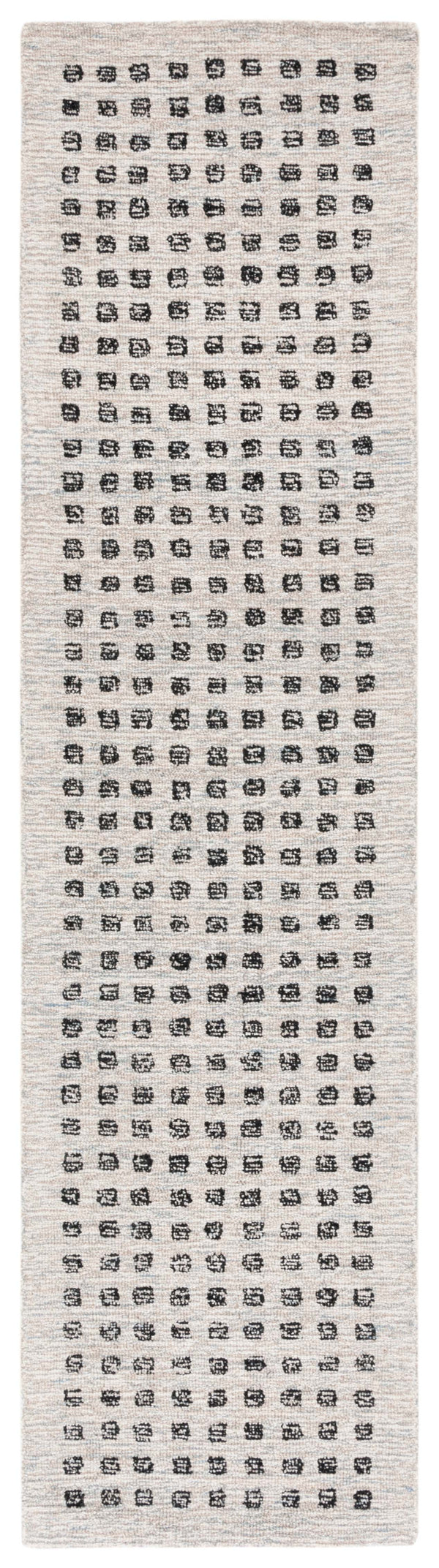 Safavieh Ebony 203 Checkered Hand Tufted Modern Rug Beige / Black 2'-3" x 9'