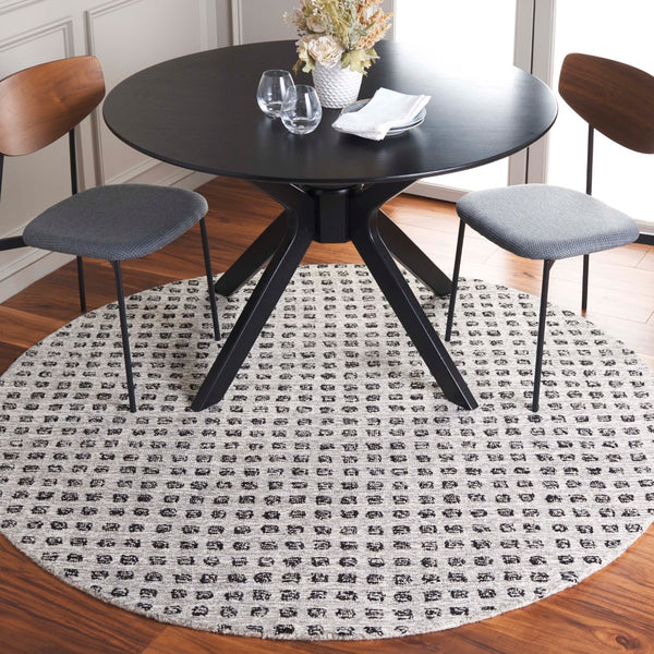 Safavieh Ebony Hand-tufted Wool Area Rug - Contemporary Silver & Black Design For Elegant Living Spaces Silver ,Black Wool Pile Ebn203g-9