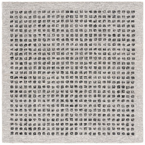 Safavieh Ebony 203 Checkered Hand Tufted Modern Rug Silver / Black 6' x 9'
