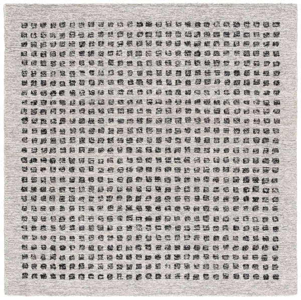 Safavieh Ebony 203 Checkered Hand Tufted Modern Rug Silver / Black 6' x 9'