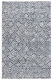 Safavieh Ebony 204 Hand Tufted Geometric Rug Silver / Black 5' x 8'