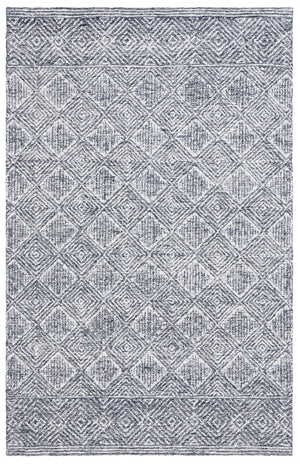 Safavieh Ebony 204 Hand Tufted Geometric Rug Charcoal / Ivory 5' x 8'