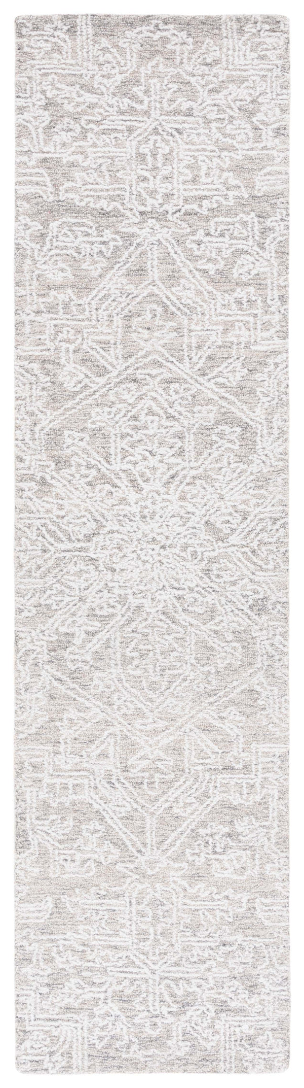 Safavieh Ebony 205 Hand Tufted Traditional Rug Ivory / Silver 2'-3" x 9'