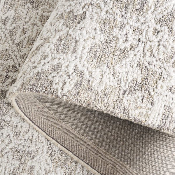 Safavieh Ebony 205 Hand Tufted Traditional Rug Ivory / Silver 5' x 8'