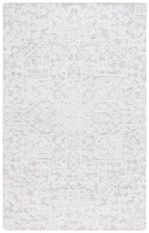 Safavieh Ebony 205 Hand Tufted Traditional Rug Ivory / Silver 5' x 8'