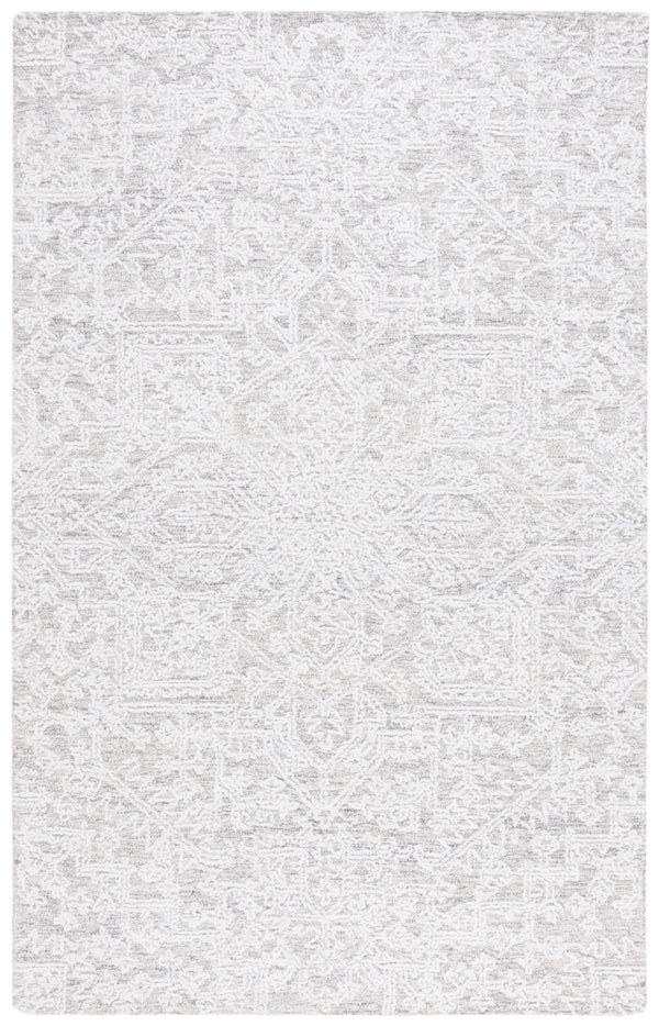 Safavieh Ebony 205 Hand Tufted Traditional Rug Ivory / Silver 5' x 8'