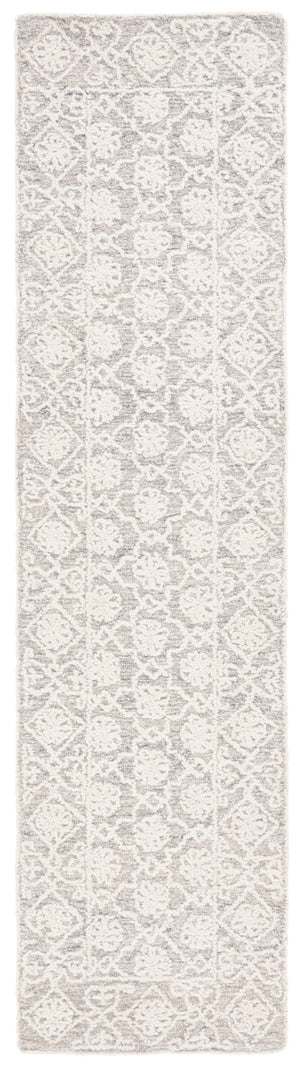 Safavieh Ebony 208 Hand Tufted Wool Pile Traditional Rug Grey / Ivory EBN208F-8