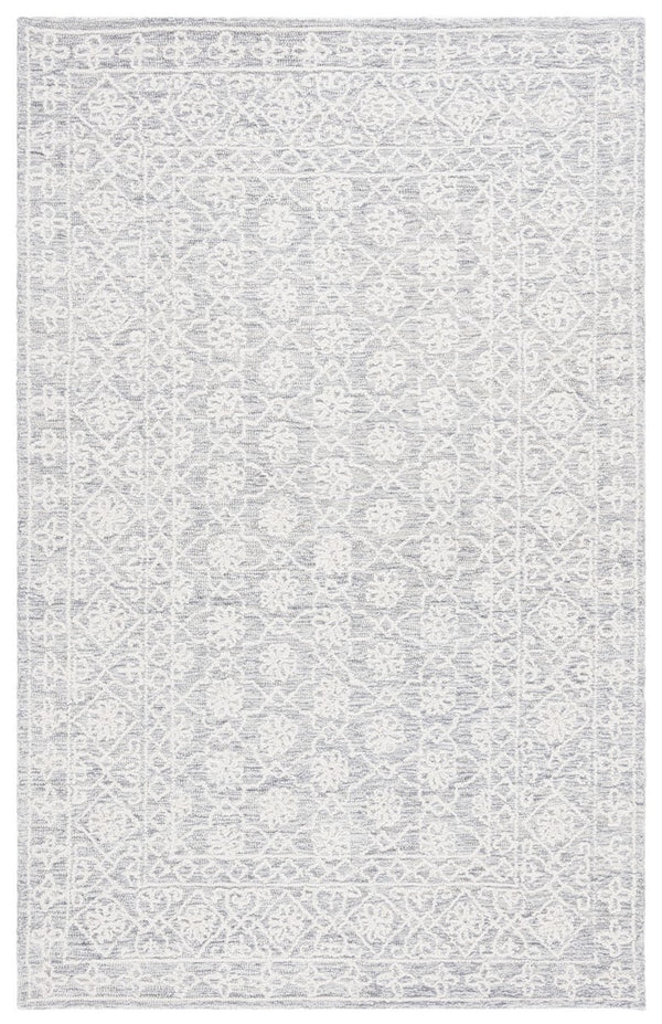 Safavieh Ebony 208 Hand Tufted Traditional Rug Grey / Ivory 4' x 6'