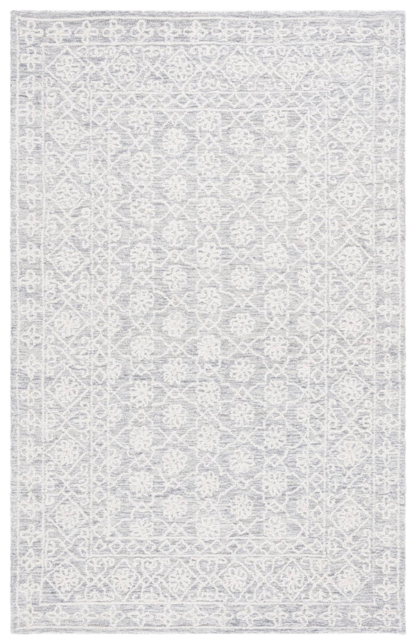 Safavieh Ebony 208 Hand Tufted Traditional Rug Grey / Ivory 5' x 8'