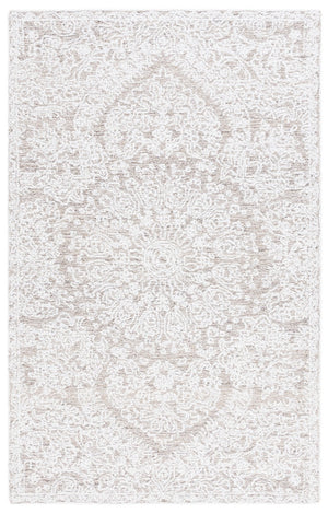 Safavieh Ebony 211 Hand Tufted Traditional Rug Ivory / Brown 8' x 10'