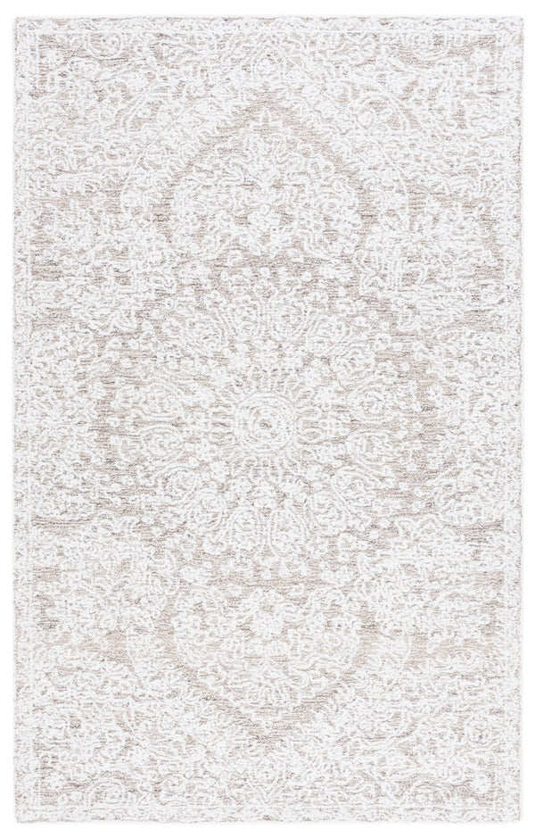 Safavieh Ebony 211 Hand Tufted Traditional Rug Ivory / Brown 8' x 10'