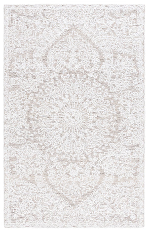 Safavieh Ebony 211 Hand Tufted Traditional Rug Ivory / Brown 5' x 8'