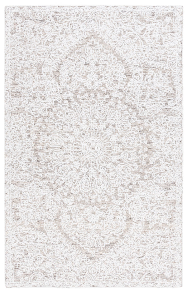 Safavieh Ebony 211 Hand Tufted Traditional Rug Ivory / Brown 5' x 8'