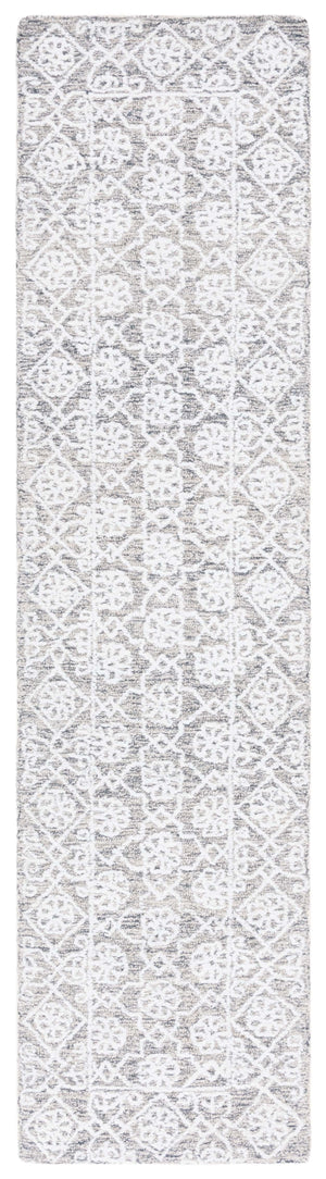 Safavieh Ebony 212 Hand Tufted Traditional Rug Ivory / Grey 2'-3" x 9'