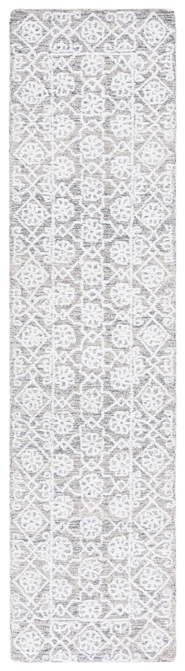 Safavieh Ebony 212 Hand Tufted Traditional Rug Ivory / Grey 2'-3" x 9'