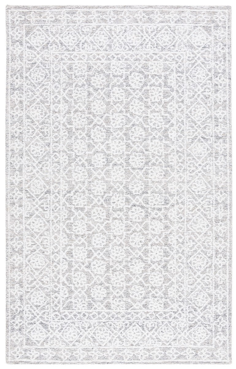 Safavieh Ebony 212 Hand Tufted Traditional Rug Ivory / Grey 2'-3" x 9'