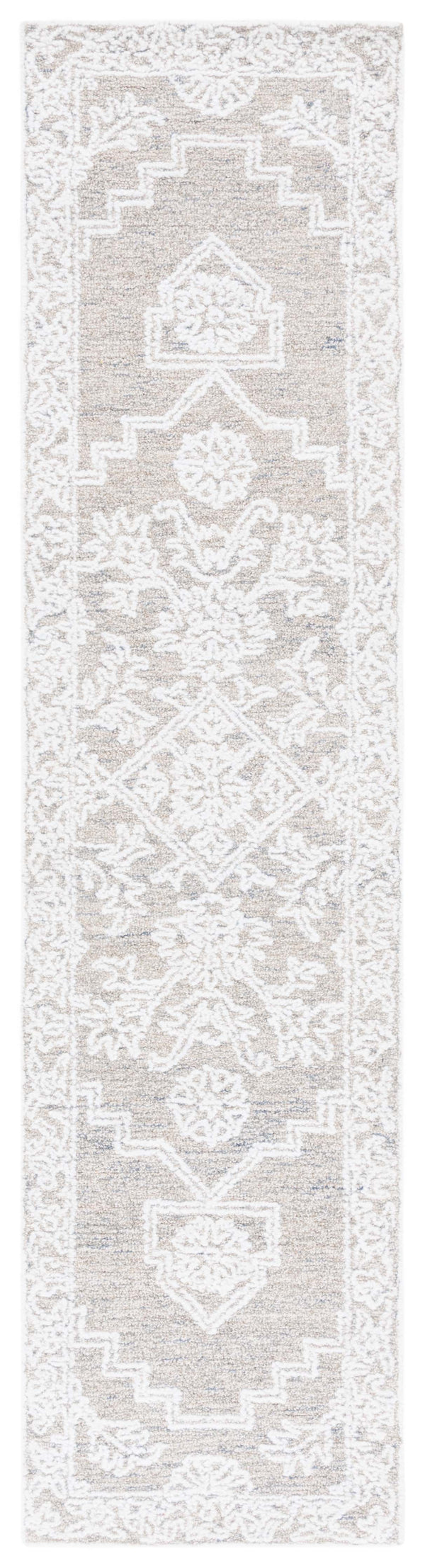 Safavieh Ebony 213 Hand Tufted Traditional Rug Ivory / Taupe 2'-3" x 9'