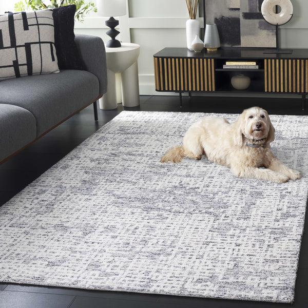 Safavieh Ebony Hand-tufted Area Rug In Elegant Neutral Palette For Stylish Home Décor And Comfort Ivory ,Grey 80% Wool,20% Cotton Ebn216a-6