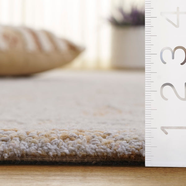 Safavieh Ebony Hand-tufted Area Rug - Luxurious Wool And Cotton Blend, Perfect For Modern Home Décor Ivory ,Gold 80% Wool,20% Cotton Ebn216d-3