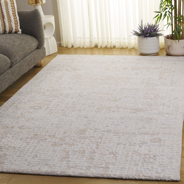 Safavieh Ebony Luxurious Hand-tufted Runner Rug - Modern Elegance In Warm Tones For Your Contemporary Home Ivory ,Gold 80% Wool,20% Cotton Ebn216d-5