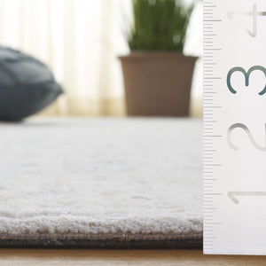 Safavieh Ebony Hand-tufted Area Rug - Luxurious Wool And Cotton Blend, Perfect For Modern Home Décor Silver ,Ivory 80% Wool,20% Cotton Ebn216g-4