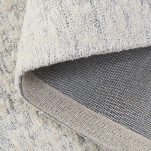 Safavieh Ebony Hand-tufted Area Rug - Luxurious Wool And Cotton Blend, Perfect For Modern Home Décor Silver ,Ivory 80% Wool,20% Cotton Ebn216g-4