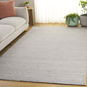 Safavieh Ebony Hand-tufted Wool-cotton Area Rug - Elegant Modern Design For Cozy Living Spaces And Decor Ivory ,Beige 80% Wool,20% Cotton Ebn217a-5