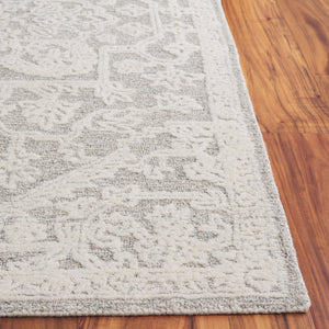 Safavieh Ebony Exquisite Hand-tufted Area Rug: Elegant Ivory And Grey Botanical Design For Timeless Style Ivory ,Grey 80% Wool,20% Cotton Ebn220a-6