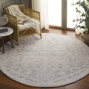 Safavieh Ebony Exquisite Hand-tufted Area Rug: Elegant Ivory And Grey Botanical Design For Timeless Style Ivory ,Grey 80% Wool,20% Cotton Ebn220a-6