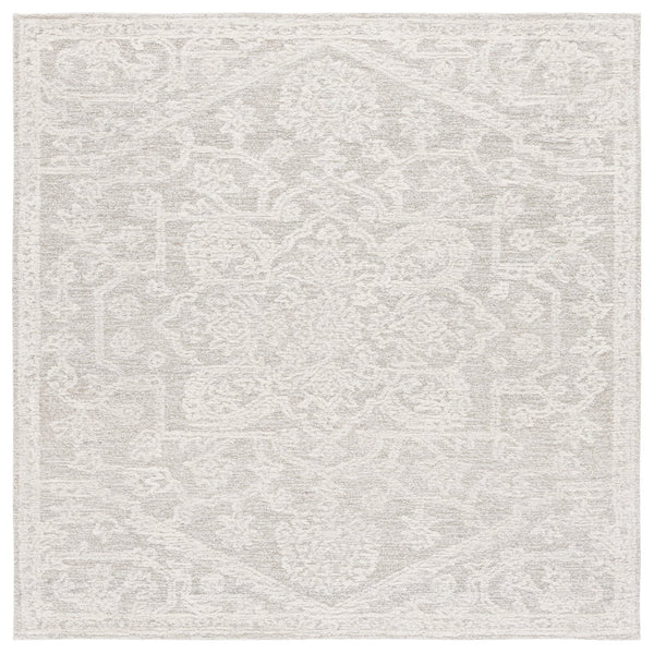 Safavieh Ebony Exquisite Hand-tufted Area Rug: Elegant Ivory And Grey Botanical Design For Timeless Style Ivory ,Grey 80% Wool,20% Cotton Ebn220a-6