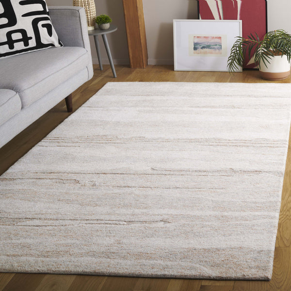 Safavieh Ebony Hand Tufted Wool Pile Area Rug - Modern Grey And Rust Design For Luxurious Home Elegance Grey ,Rust Wool Pile Ebn221f-3