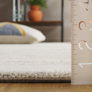 Safavieh Ebony Hand Tufted Wool Pile Area Rug - Modern Grey And Rust Design For Luxurious Home Elegance Light Grey ,Beige Wool Pile Ebn221g-6r