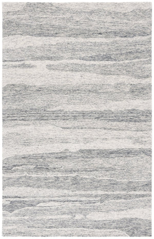 Safavieh Ebony Hand Tufted Wool Pile Area Rug - Modern Grey And Rust Design For Luxurious Home Elegance Dark Grey ,Ivory Wool Pile Ebn221h-6r