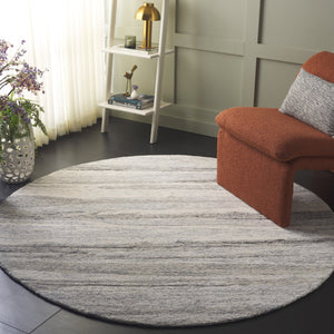 Safavieh Ebony Hand Tufted Wool Pile Area Rug - Modern Grey And Rust Design For Luxurious Home Elegance Dark Grey ,Ivory Wool Pile Ebn221h-6r