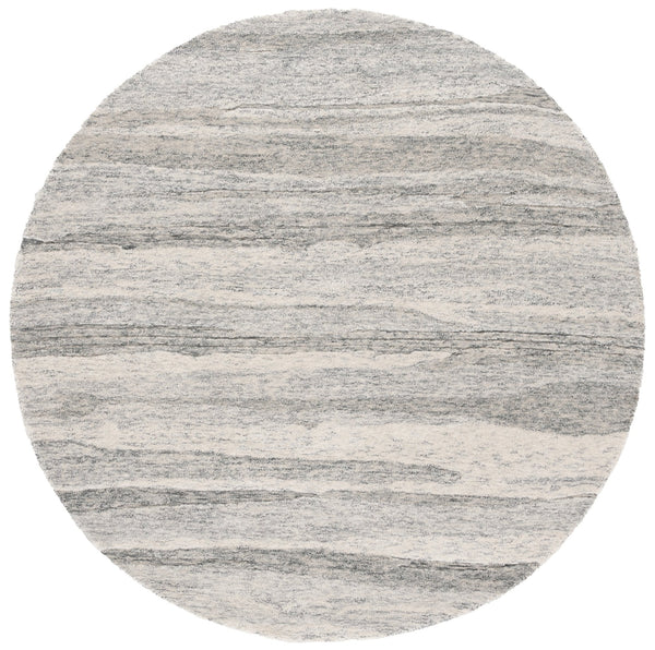 Safavieh Ebony Hand Tufted Wool Pile Area Rug - Modern Grey And Rust Design For Luxurious Home Elegance Dark Grey ,Ivory Wool Pile Ebn221h-6r