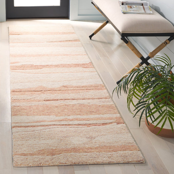 Safavieh Ebony Hand Tufted Wool Pile Area Rug - Modern Grey And Rust Design For Luxurious Home Elegance Rust ,Ivory Wool Pile Ebn221p-8