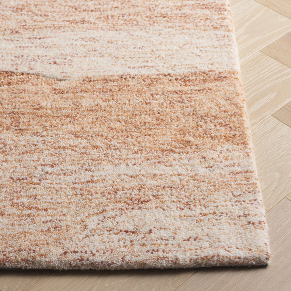 Safavieh Ebony Hand Tufted Wool Pile Area Rug - Modern Grey And Rust Design For Luxurious Home Elegance Rust ,Ivory Wool Pile Ebn221p-8