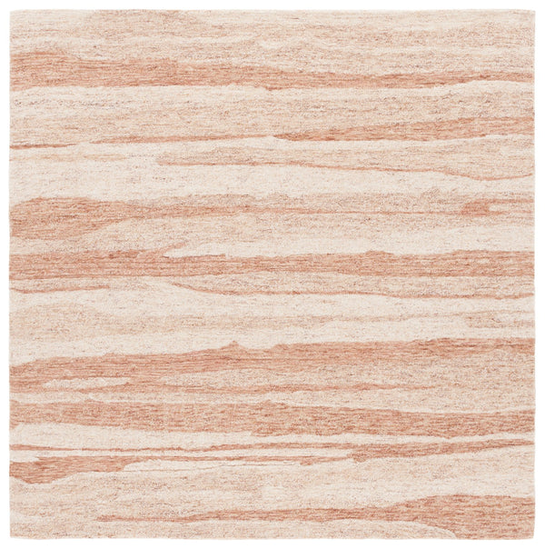 Safavieh Ebony Hand Tufted Wool Pile Area Rug - Modern Grey And Rust Design For Luxurious Home Elegance Rust ,Ivory Wool Pile Ebn221p-8